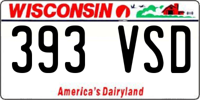 WI license plate 393VSD