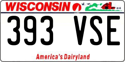 WI license plate 393VSE