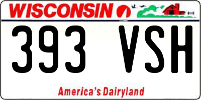 WI license plate 393VSH
