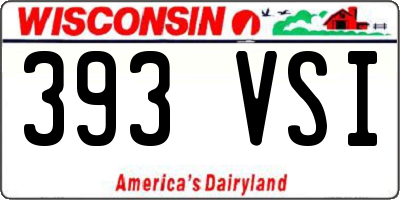 WI license plate 393VSI