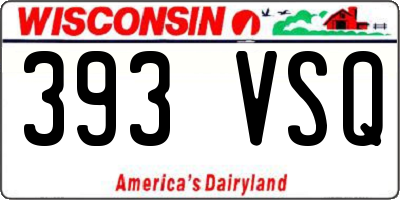 WI license plate 393VSQ