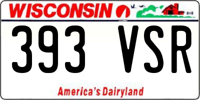 WI license plate 393VSR
