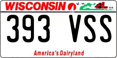 WI license plate 393VSS