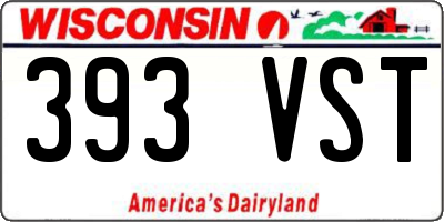 WI license plate 393VST