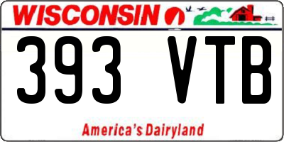 WI license plate 393VTB
