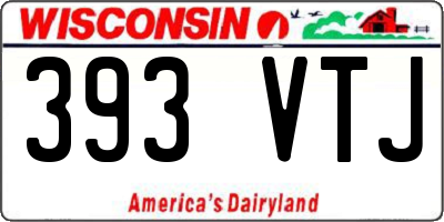 WI license plate 393VTJ
