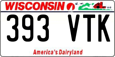 WI license plate 393VTK