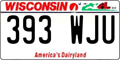 WI license plate 393WJU