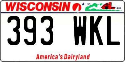 WI license plate 393WKL