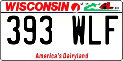 WI license plate 393WLF