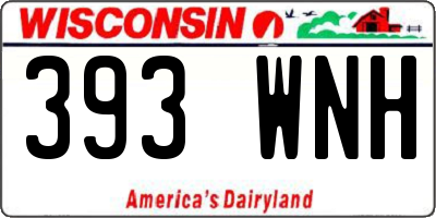 WI license plate 393WNH