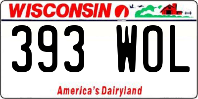 WI license plate 393WOL