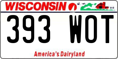 WI license plate 393WOT