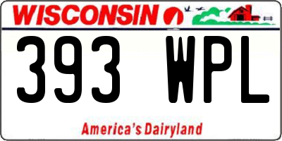 WI license plate 393WPL