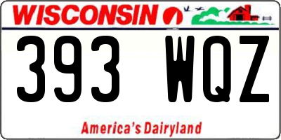 WI license plate 393WQZ