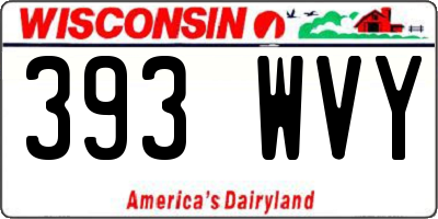 WI license plate 393WVY