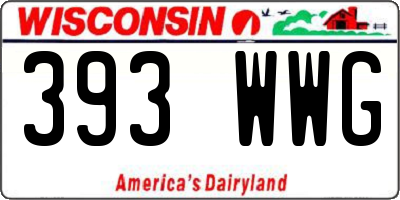 WI license plate 393WWG
