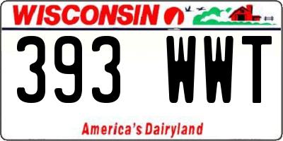 WI license plate 393WWT