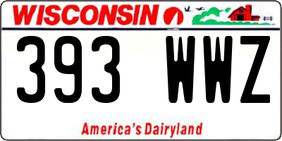 WI license plate 393WWZ