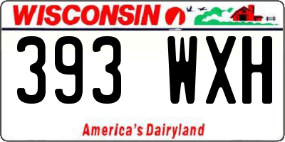 WI license plate 393WXH