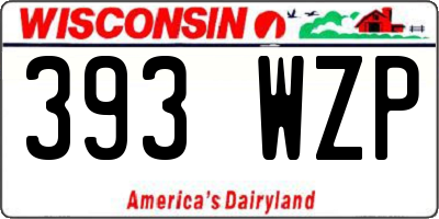 WI license plate 393WZP
