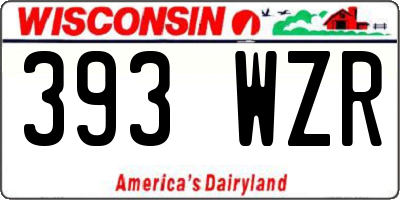 WI license plate 393WZR