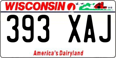 WI license plate 393XAJ