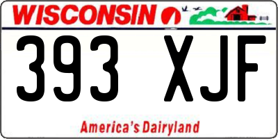 WI license plate 393XJF