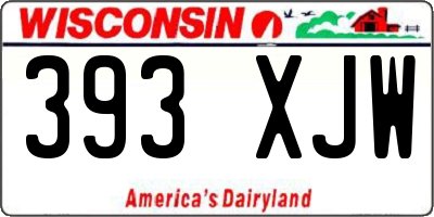 WI license plate 393XJW