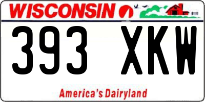 WI license plate 393XKW