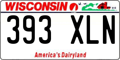 WI license plate 393XLN