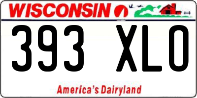 WI license plate 393XLO
