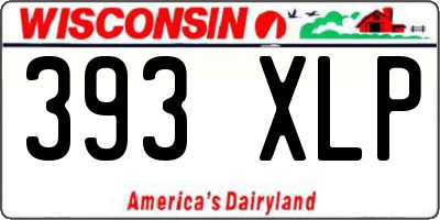 WI license plate 393XLP