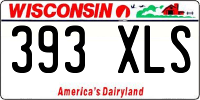 WI license plate 393XLS