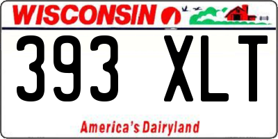 WI license plate 393XLT