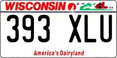 WI license plate 393XLU