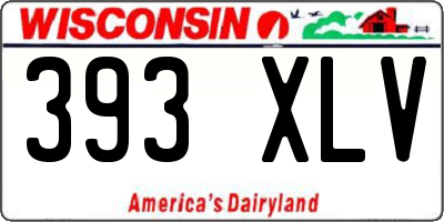 WI license plate 393XLV