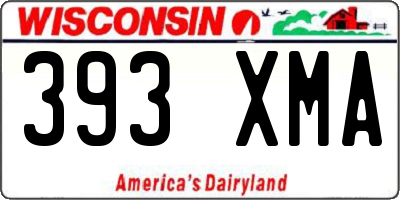 WI license plate 393XMA
