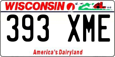 WI license plate 393XME