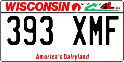 WI license plate 393XMF