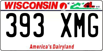 WI license plate 393XMG