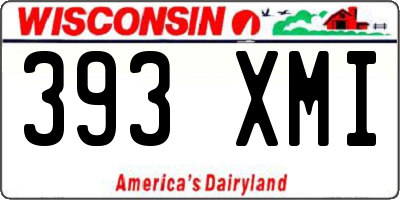 WI license plate 393XMI