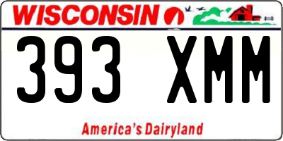 WI license plate 393XMM