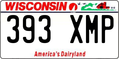 WI license plate 393XMP
