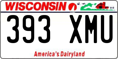 WI license plate 393XMU