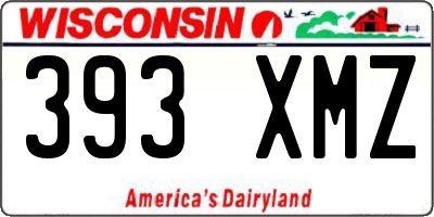 WI license plate 393XMZ