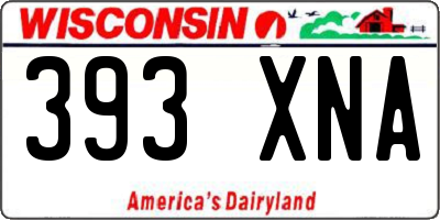 WI license plate 393XNA