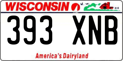 WI license plate 393XNB