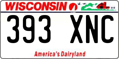 WI license plate 393XNC