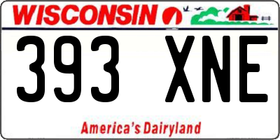 WI license plate 393XNE